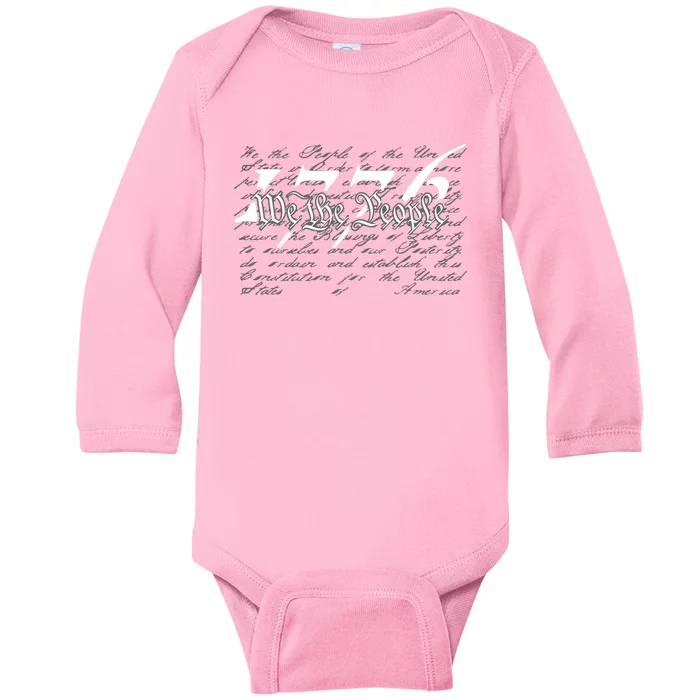 Preamble To The US Constitution 1776 We The People Baby Long Sleeve Bodysuit