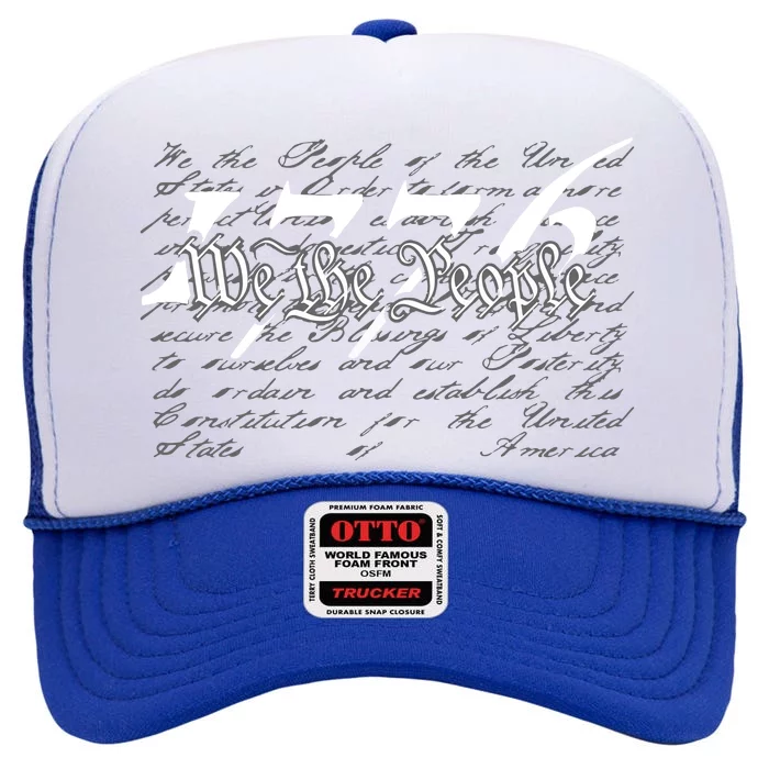 Preamble To The US Constitution 1776 We The People High Crown Mesh Trucker Hat