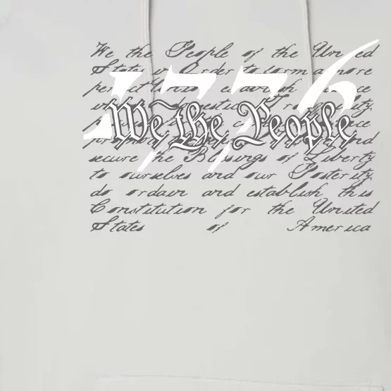 Preamble To The US Constitution 1776 We The People Performance Fleece Hoodie