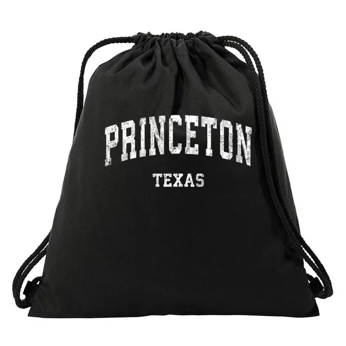 Princeton Texas Tx Vintage Varsity Sports Drawstring Bag