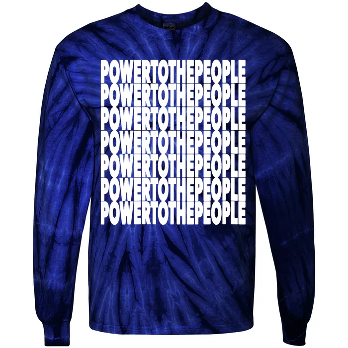 Power To The People Political Protest Civil Rights Protester Tie-Dye Long Sleeve Shirt