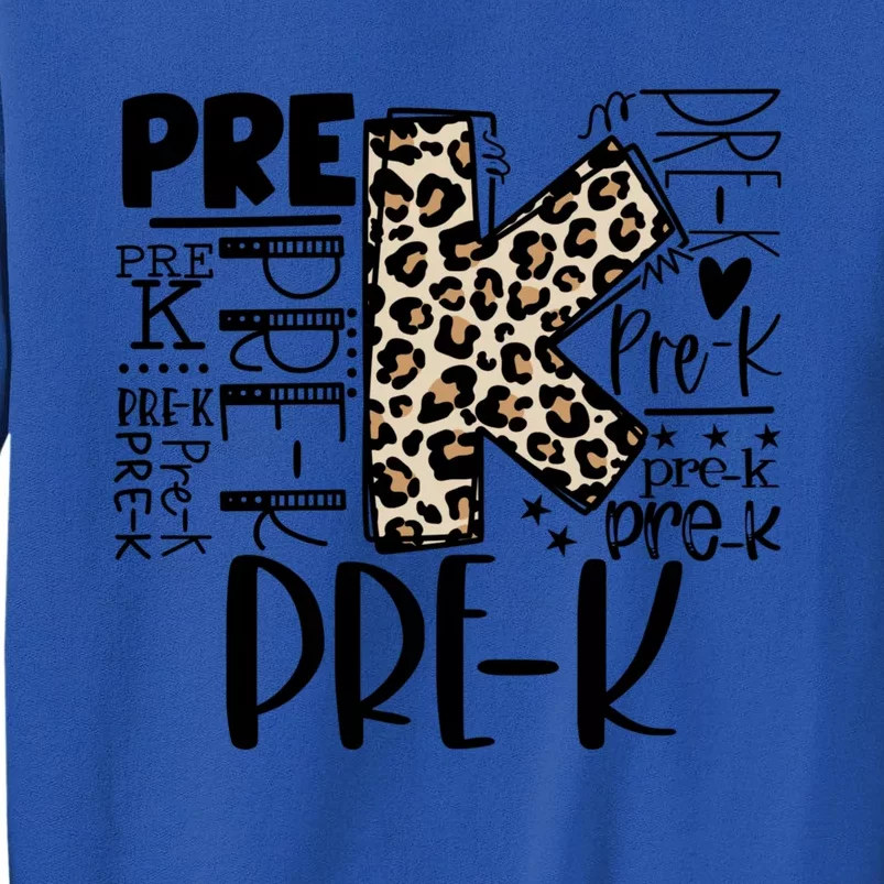 Prek Typography Team Pre K Teacher Back To School Tall Sweatshirt