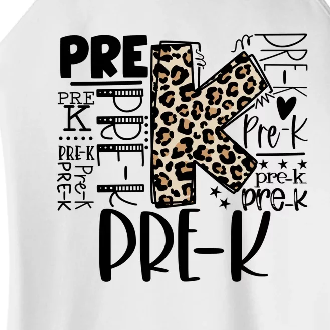 Prek Typography Team Pre K Teacher Back To School Women’s Perfect Tri Rocker Tank