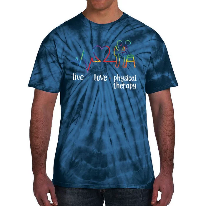 Physical Therapist Therapy Assistant Tie Dye Heartbeat Heart Tie-Dye T-Shirt