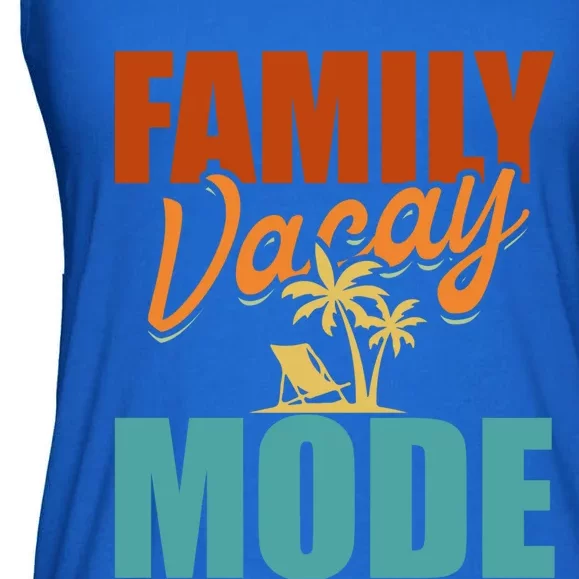 Palm Trees Tropical Summer Vacay Retro Family Vacation Gift Ladies Essential Flowy Tank