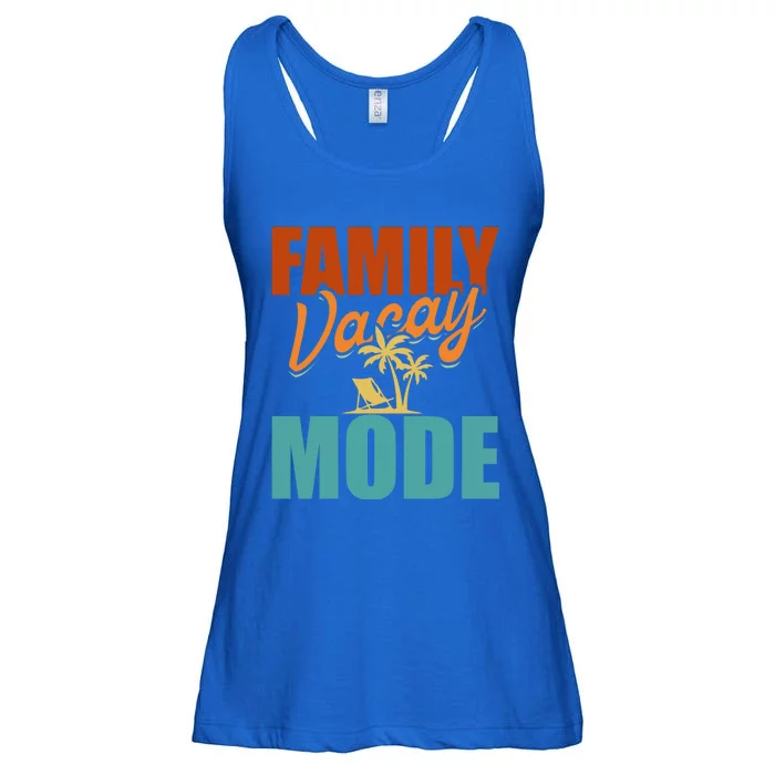 Palm Trees Tropical Summer Vacay Retro Family Vacation Gift Ladies Essential Flowy Tank