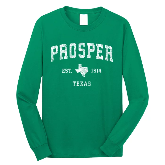 Prosper Texas Tx Vintage Athletic Sports Long Sleeve Shirt