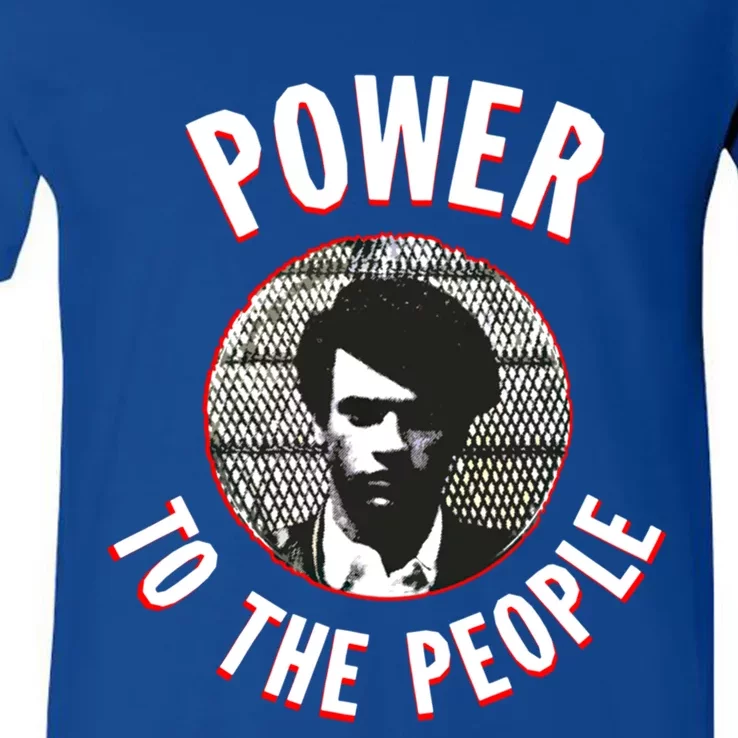 Power To The People Black History Icon Gift V-Neck T-Shirt