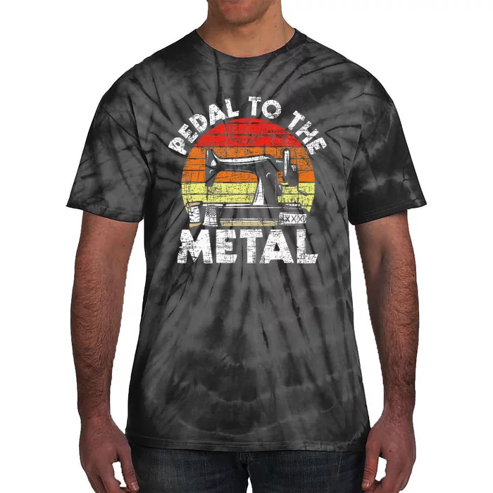 Pedal To The Metal Sewing Machine Quilter Quilting Tie-Dye T-Shirt