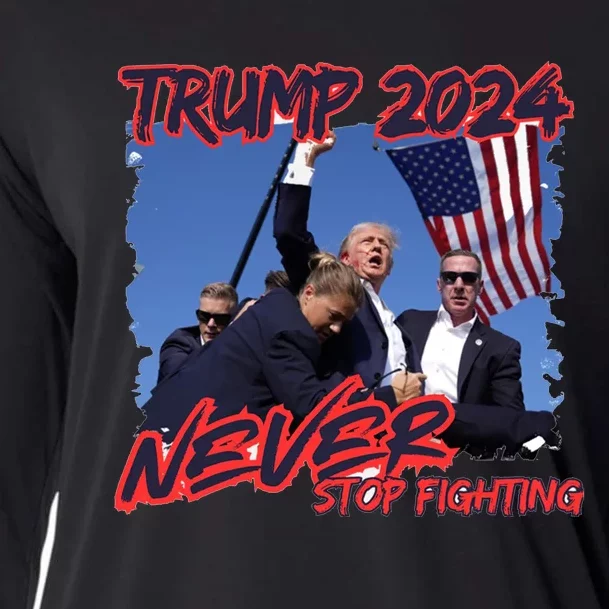 President Trump Trending Political Trump 2024 Election Cooling Performance Long Sleeve Crew