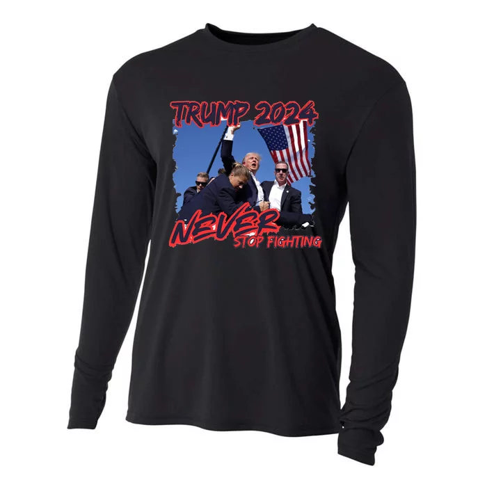 President Trump Trending Political Trump 2024 Election Cooling Performance Long Sleeve Crew