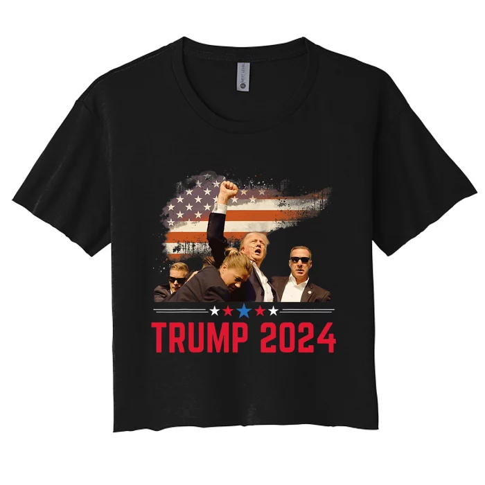 President Trump Trending Political Trump 2024 Election Women's Crop Top Tee