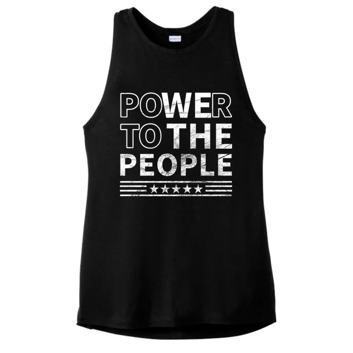 Power To The People Ladies Tri-Blend Wicking Tank