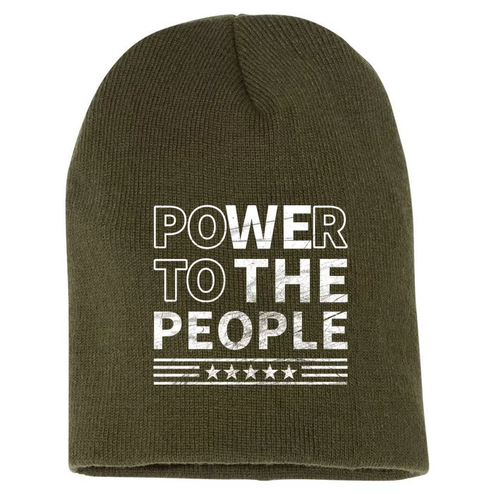 Power To The People Short Acrylic Beanie