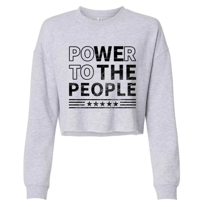 Power To The People Cropped Pullover Crew