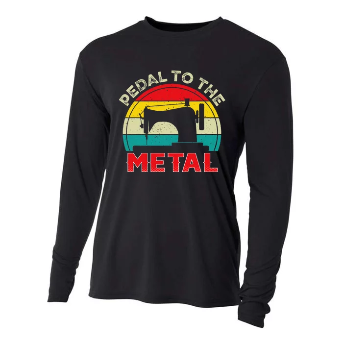 Pedal To The Metal Sewing Machine For Sew Lovers Seamstress Cooling Performance Long Sleeve Crew