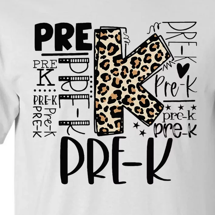 PreK Typography Team Pre K Teacher Back To School Tall T-Shirt