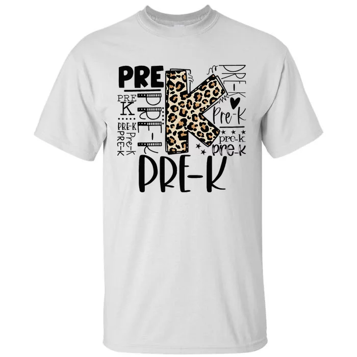 PreK Typography Team Pre K Teacher Back To School Tall T-Shirt