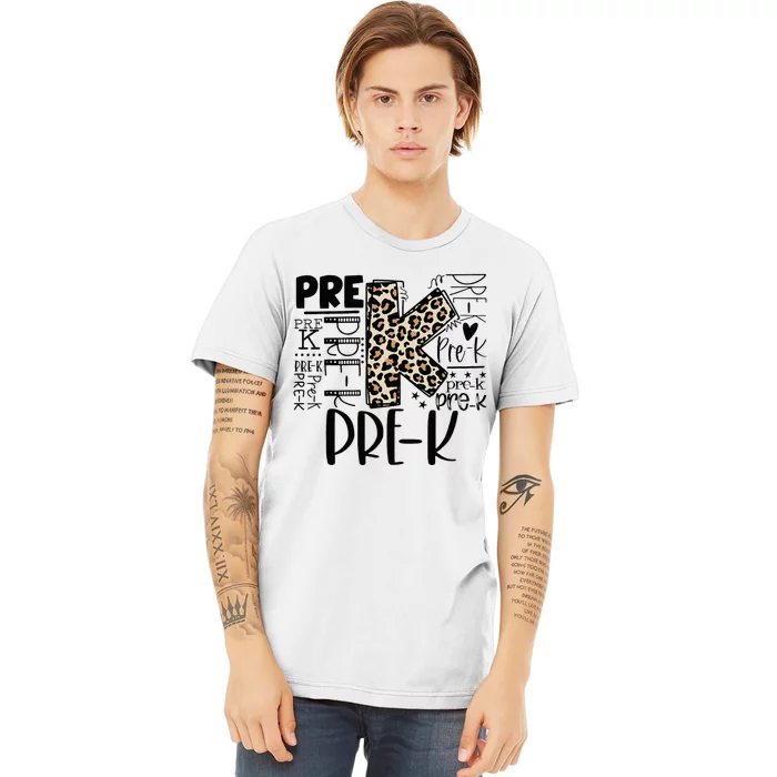 PreK Typography Team Pre K Teacher Back To School Premium T-Shirt