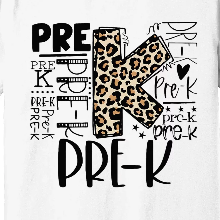 PreK Typography Team Pre K Teacher Back To School Premium T-Shirt