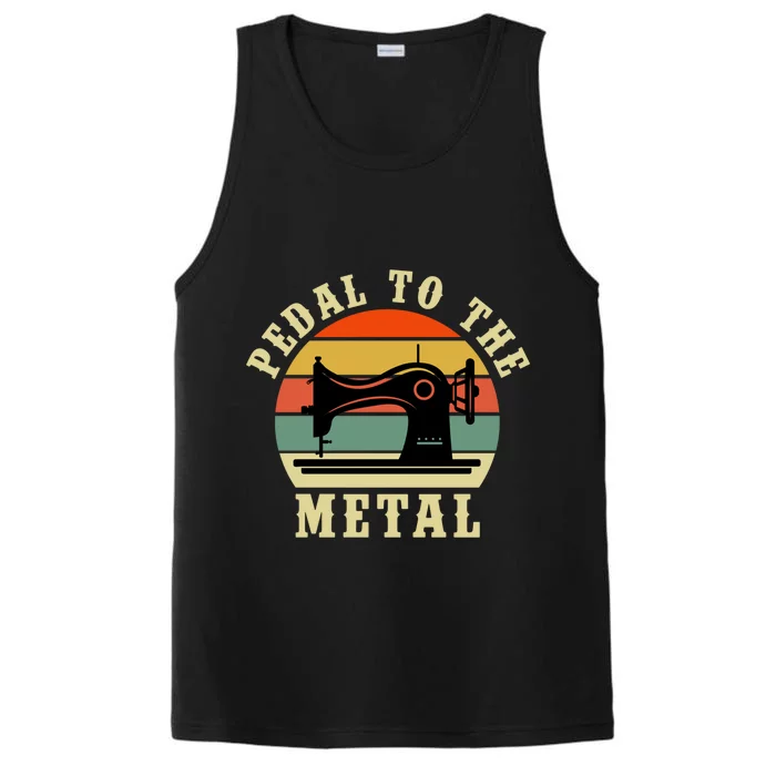 Pedal To The Metal Sewing Retro Vintage Gift Performance Tank