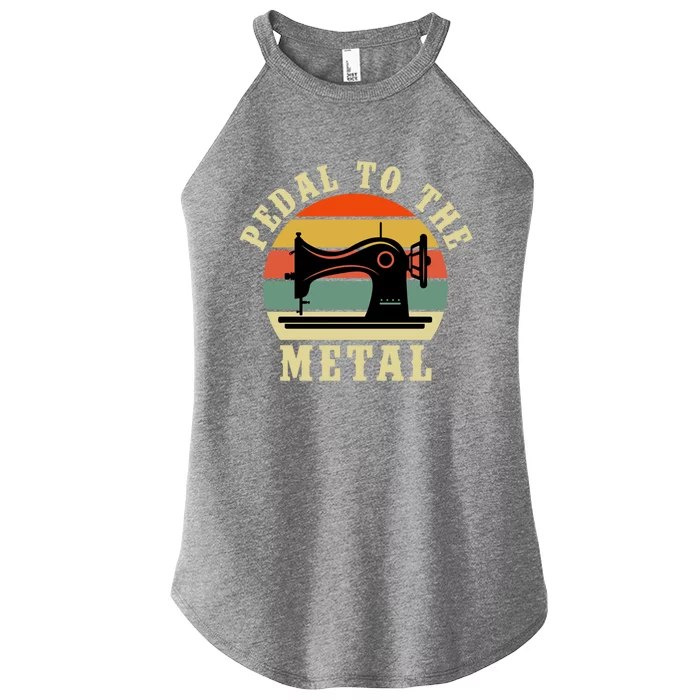 Pedal To The Metal Sewing Retro Vintage Gift Women’s Perfect Tri Rocker Tank