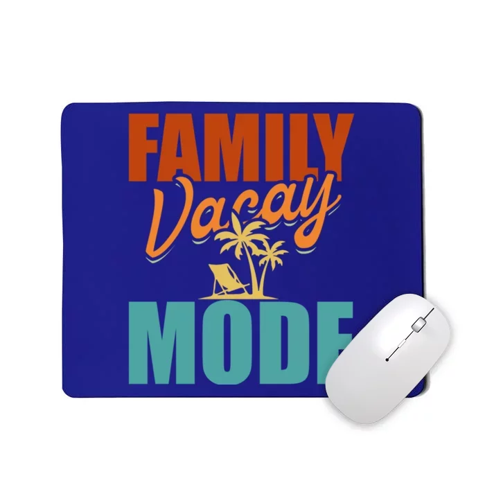 Palm Trees Tropical Summer Vacay Retro Family Vacation Gift Mousepad