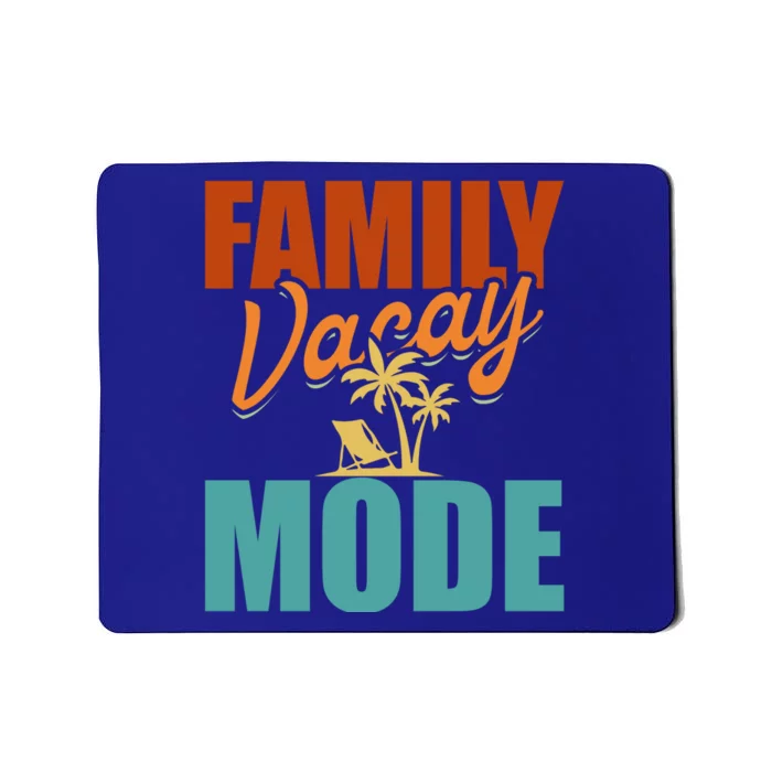 Palm Trees Tropical Summer Vacay Retro Family Vacation Gift Mousepad