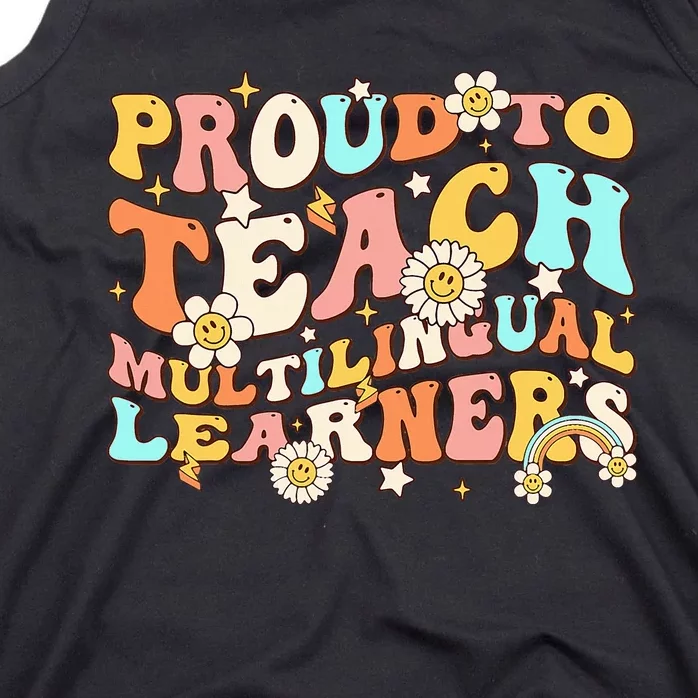 Proud To Teach Multilingual Learners Maestra Spanish Groovy Tank Top