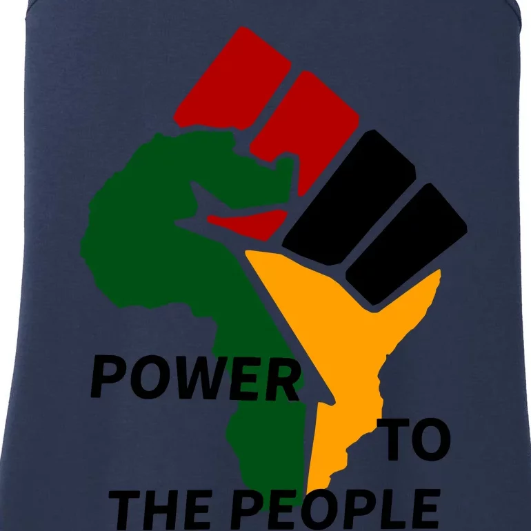 Power To The People, Black Power Fist, Civil Rights, Unity VNeck Ladies Essential Tank