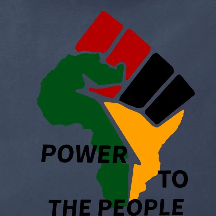 Power To The People, Black Power Fist, Civil Rights, Unity VNeck Zip Tote Bag