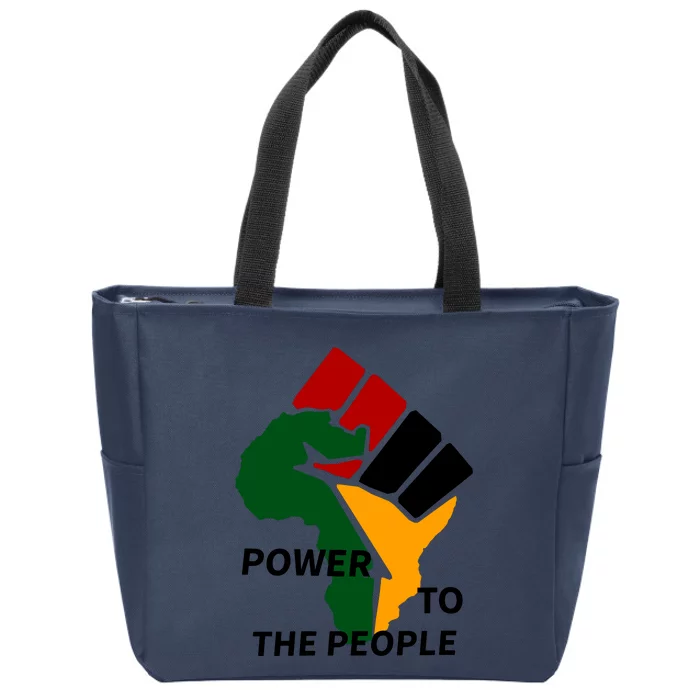 Power To The People, Black Power Fist, Civil Rights, Unity VNeck Zip Tote Bag