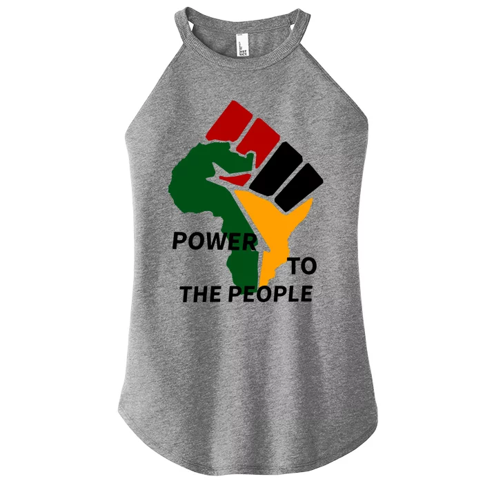 Power To The People, Black Power Fist, Civil Rights, Unity VNeck Women’s Perfect Tri Rocker Tank