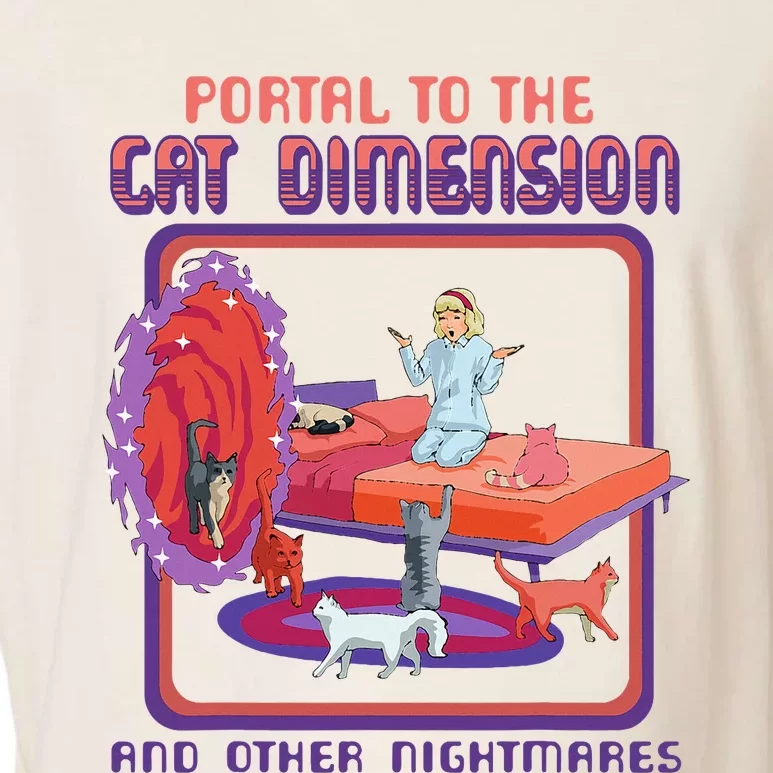 Portal To The Cat Dimension Funny Cat Kitten Lover Garment-Dyed Women's Muscle Tee