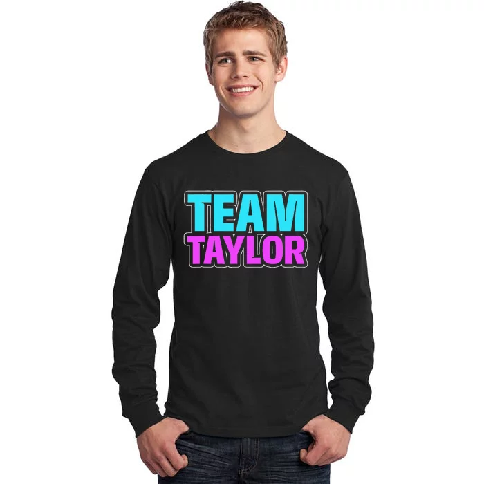 Personalized Team Taylor Family Name Tall Long Sleeve T-Shirt