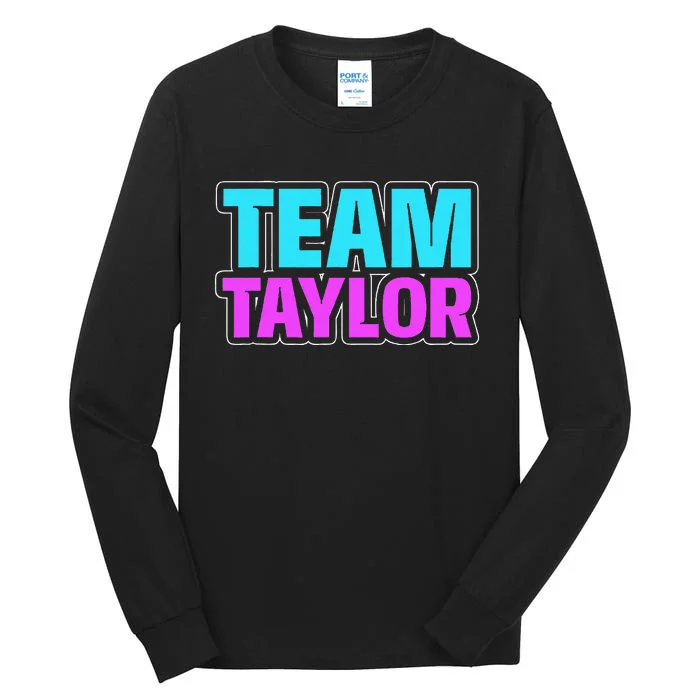 Personalized Team Taylor Family Name Tall Long Sleeve T-Shirt