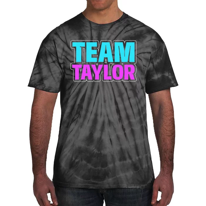 Personalized Team Taylor Family Name Tie-Dye T-Shirt