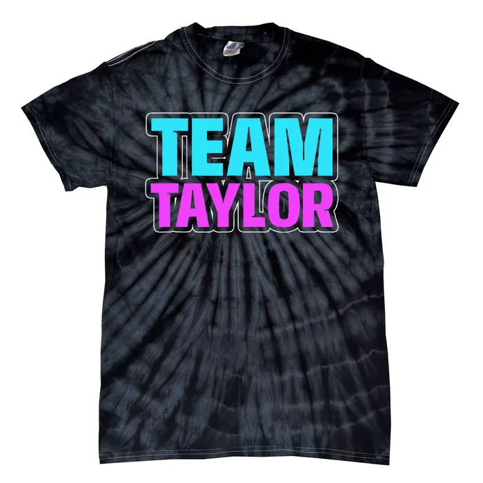 Personalized Team Taylor Family Name Tie-Dye T-Shirt