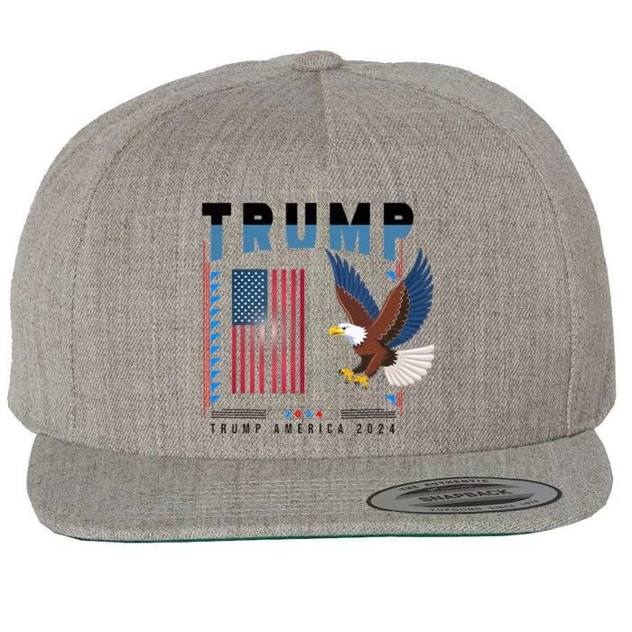 President Trump Trending Political 2024 Wool Snapback Cap