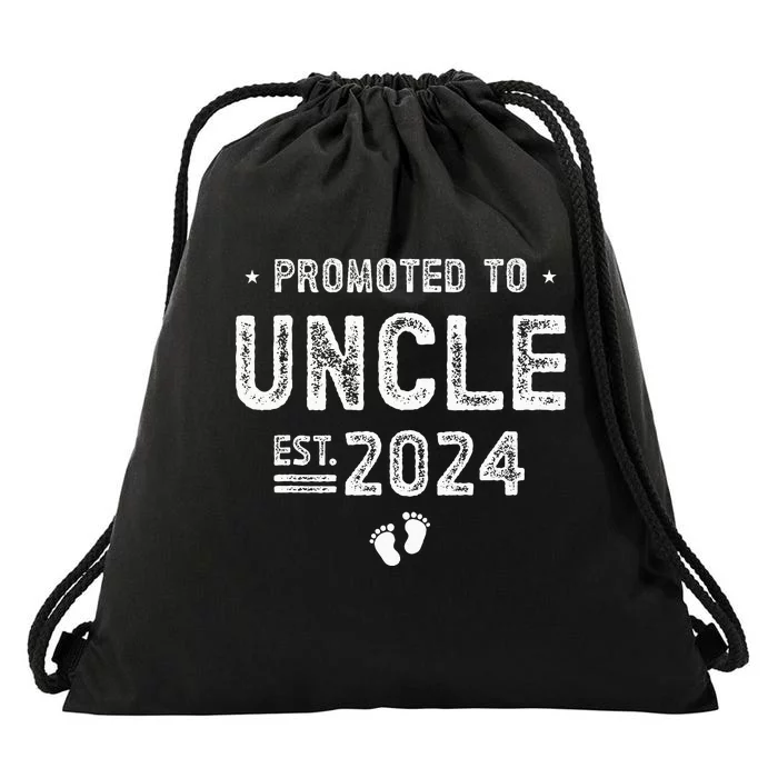 Promoted to Uncle 2024 Soon To Be Uncle Drawstring Bag