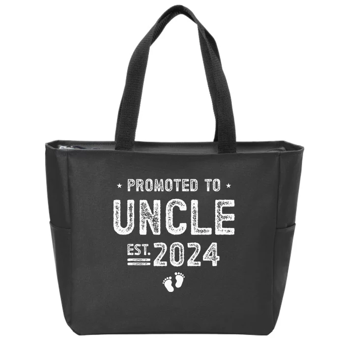 Promoted to Uncle 2024 Soon To Be Uncle Zip Tote Bag