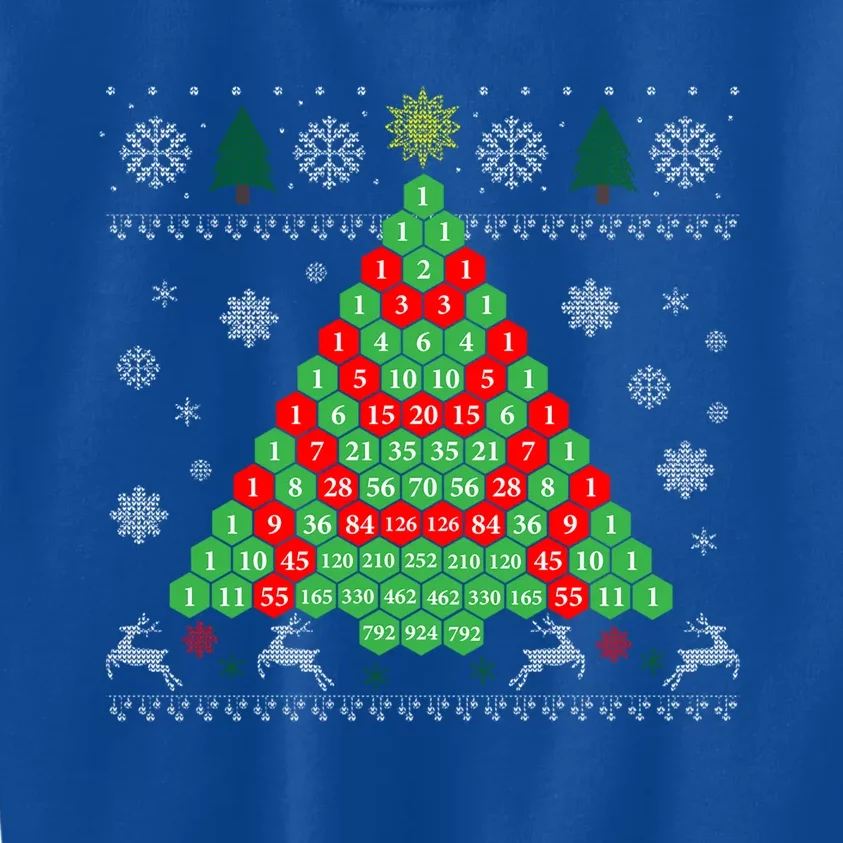 Pascals Triangle Ugly Ugly Christmas Tree Gift Kids Sweatshirt