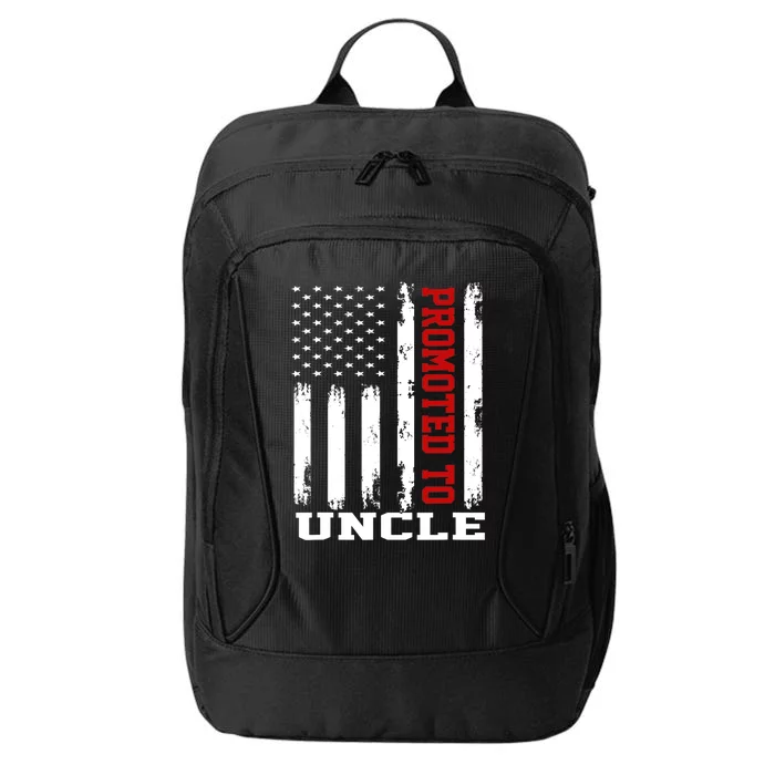 Promoted To Uncle Vintage Flag Soon To Be Uncle Fathers Day City Backpack