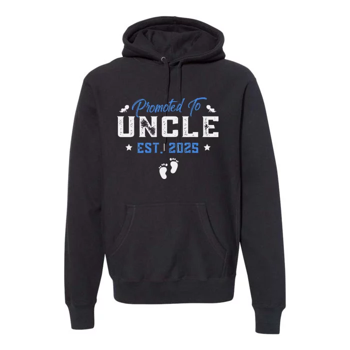 Promoted To Uncle 2025 Present For First Time New Uncle Premium Hoodie