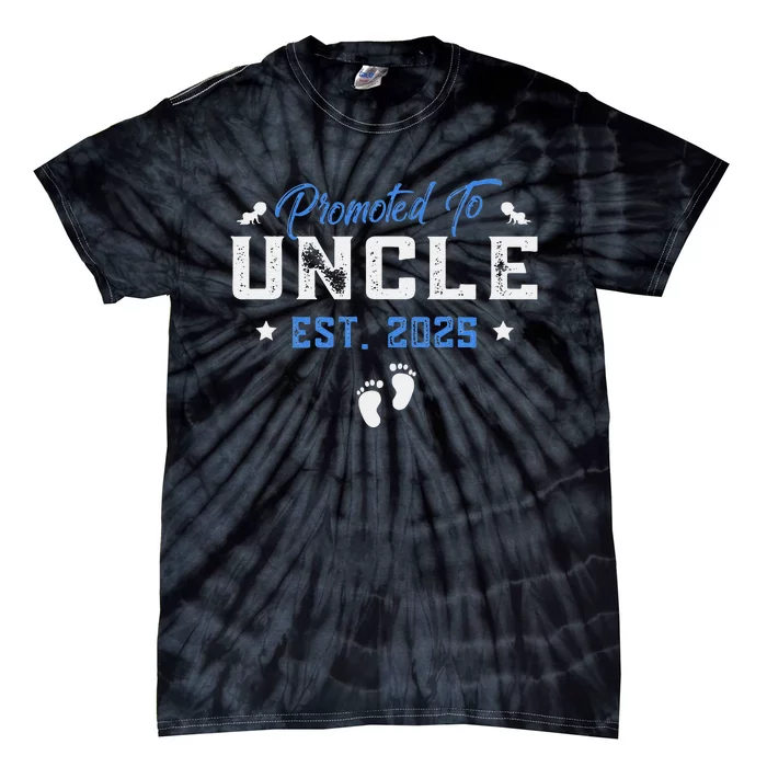 Promoted To Uncle 2025 Present For First Time New Uncle Tie-Dye T-Shirt