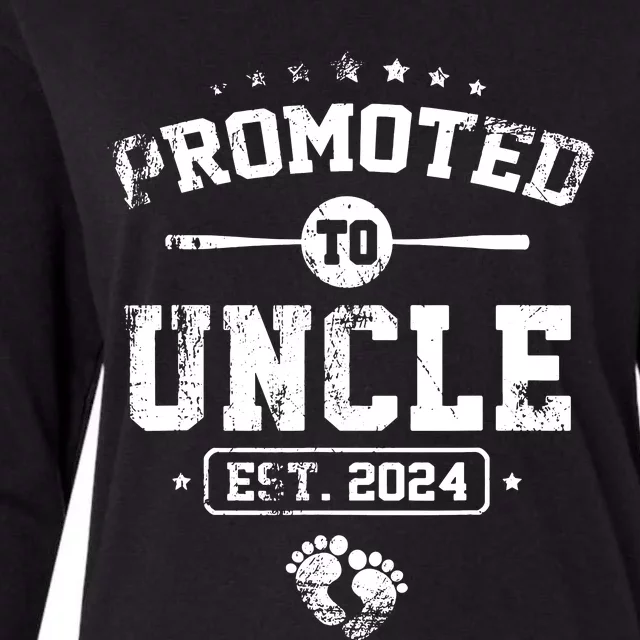 Promoted To Uncle Again 2024 Soon To Be Uncle Again Womens Cotton Relaxed Long Sleeve T-Shirt