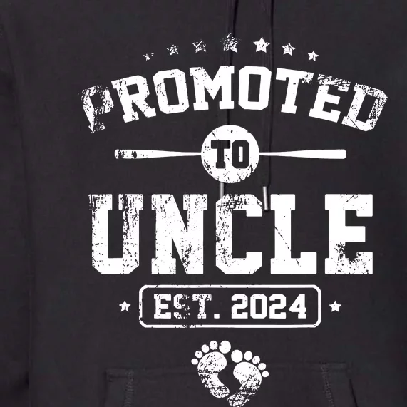 Promoted To Uncle Again 2024 Soon To Be Uncle Again Premium Hoodie