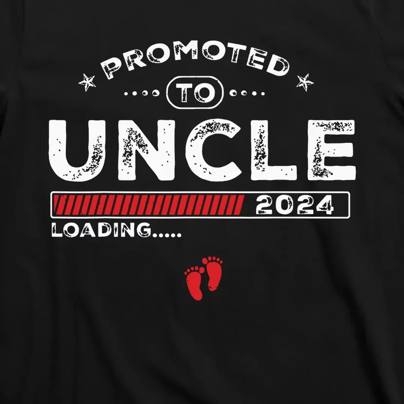 Promoted To Uncle Est 2024 Loading Soon To Be Dad Uncle T-Shirt