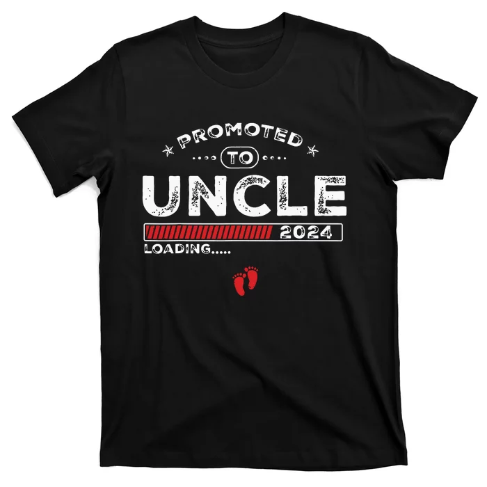 Promoted To Uncle Est 2024 Loading Soon To Be Dad Uncle T-Shirt