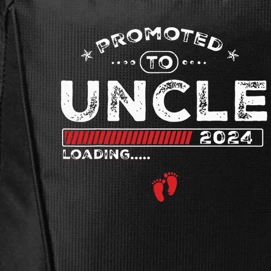 Promoted To Uncle Est 2024 Loading Soon To Be Dad Uncle City Backpack